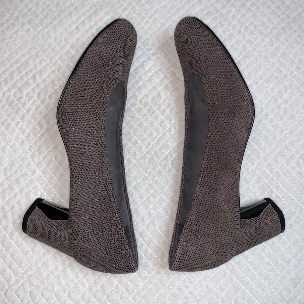 Stuart Weitzman Textured Block Heel Pump, Taupe B… - image 5